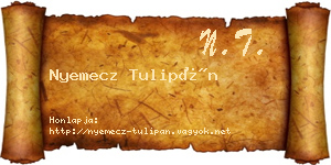 Nyemecz Tulipán névjegykártya